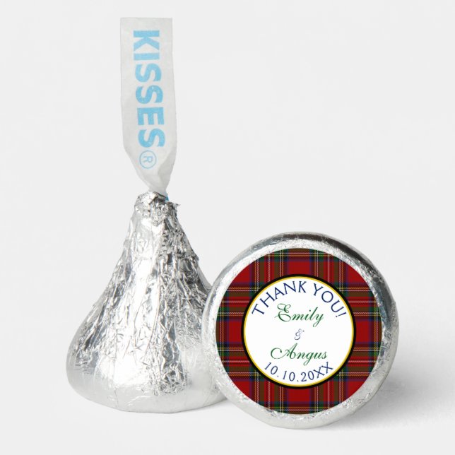Royal Stewart Tartan Personalized Wedding Favor (Front)