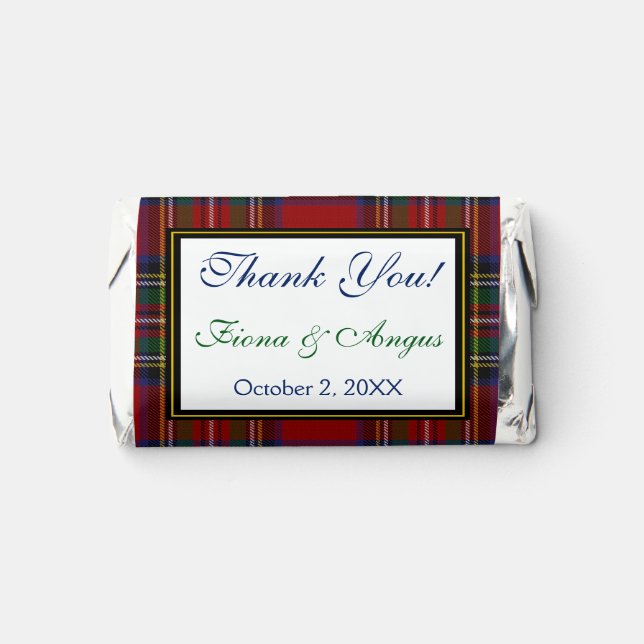 Royal Stewart Tartan Personalized Wedding Favor (Front)
