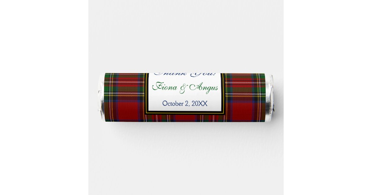 Royal Stewart Tartan Personalized Wedding Favor | Zazzle