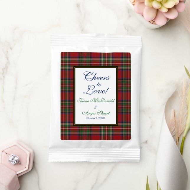 Royal Stewart Tartan Personalized Wedding Favor Margarita Drink Mix (Wedding)