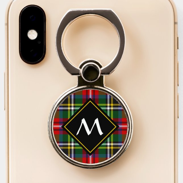 Royal Stewart Tartan Phone Ring Stand (Close Up)