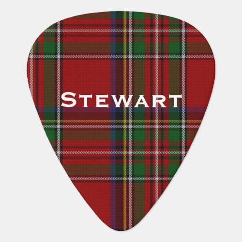 Royal Stewart Tartan Plaid Custom Guitar Pick