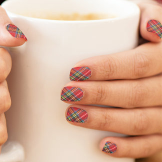 Royal Stewart Tartan Plaid Decals Minx Nail Art