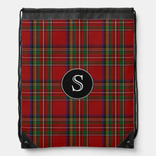 Royal Stewart Tartan Plaid Monogram Backpack