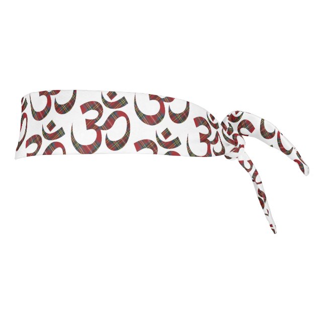 Royal Stewart Tartan Plaid Om Symbol Tie Headband  (Rotate 90)