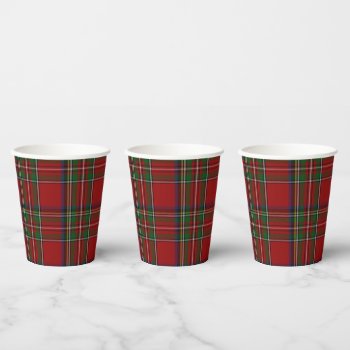 Royal Stewart Tartan Plaid Paper Cups by Everythingplaid at Zazzle