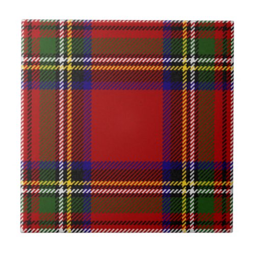 Royal Stewart Tartan Plaid Pattern Ceramic Tile