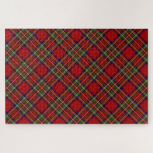 Royal Stewart Tartan Plaid Pattern Jigsaw Puzzle