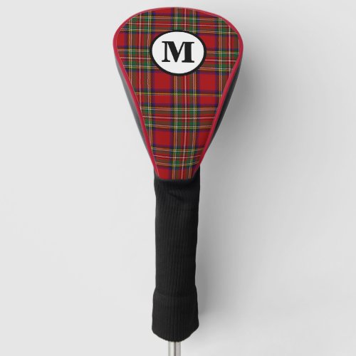 Royal Stewart Tartan Plaid Scottish Clan Monogram Golf Head Cover