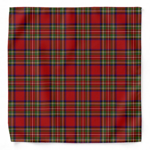 Royal Stewart Tartan Plaid Scottish Pattern Bandana