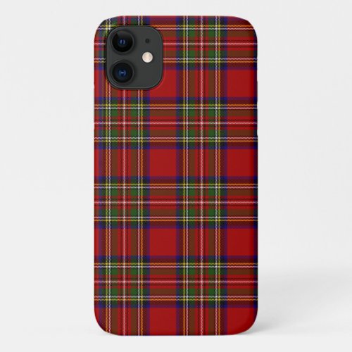 Royal Stewart Tartan Plaid Scottish Pattern iPhone 11 Case