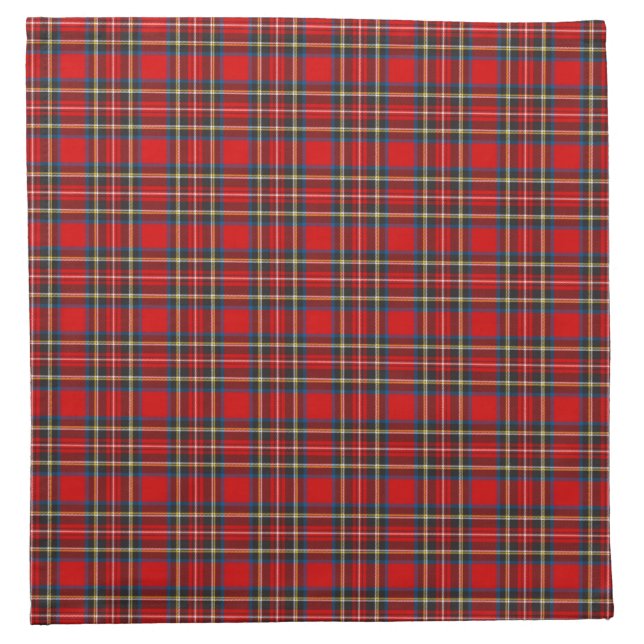 Royal Stewart Tartan Plaid Scottish Pattern Cloth Napkin (Front)