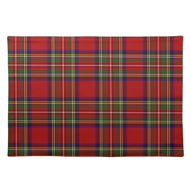 Royal Stewart Tartan Plaid Scottish Pattern Cloth Placemat (Front)