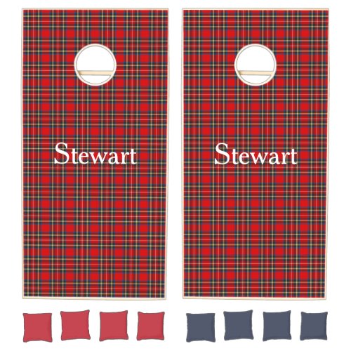 Royal Stewart Tartan Plaid Scottish Pattern Cornhole Set