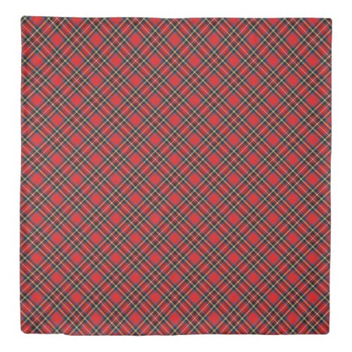 Royal Stewart Tartan Plaid Scottish Pattern Duvet Cover