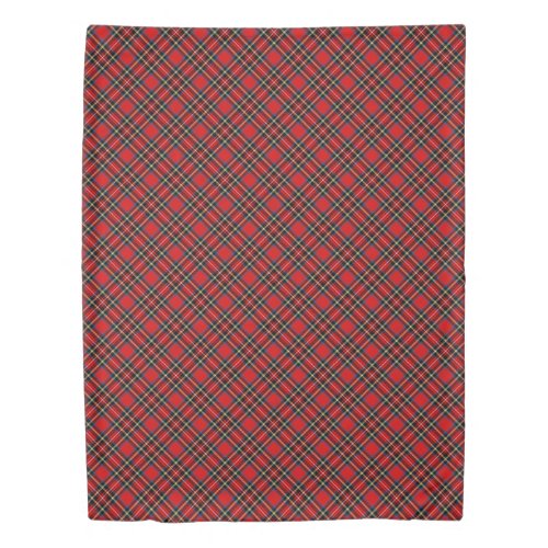 Royal Stewart Tartan Plaid Scottish Pattern Duvet Cover