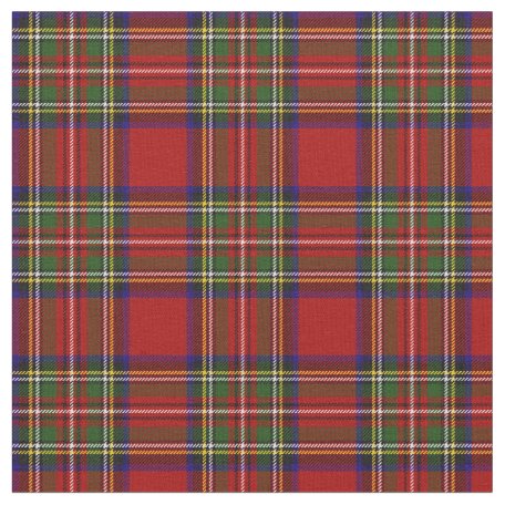 Royal Stewart Tartan Print Fabric | Zazzle