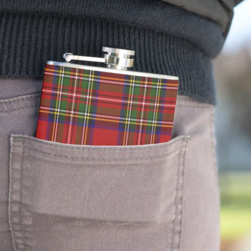 Royal Stewart Tartan Plaid Scottish Pattern Flask