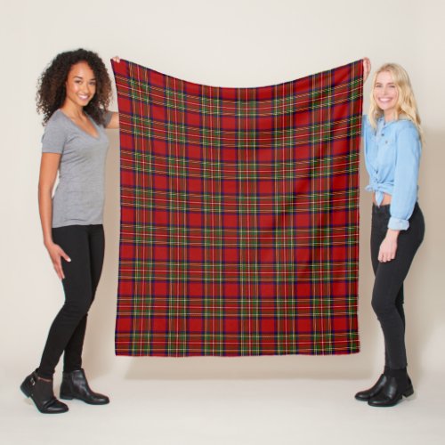 Royal Stewart Tartan Plaid Scottish Pattern Fleece Blanket