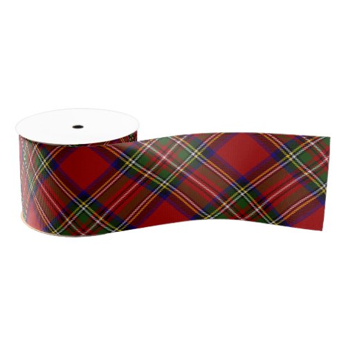 Royal Stewart Tartan Plaid Scottish Pattern Grosgrain Ribbon