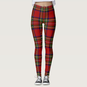 Royal Stewart Tartan Plaid Scottish Pattern Leggings