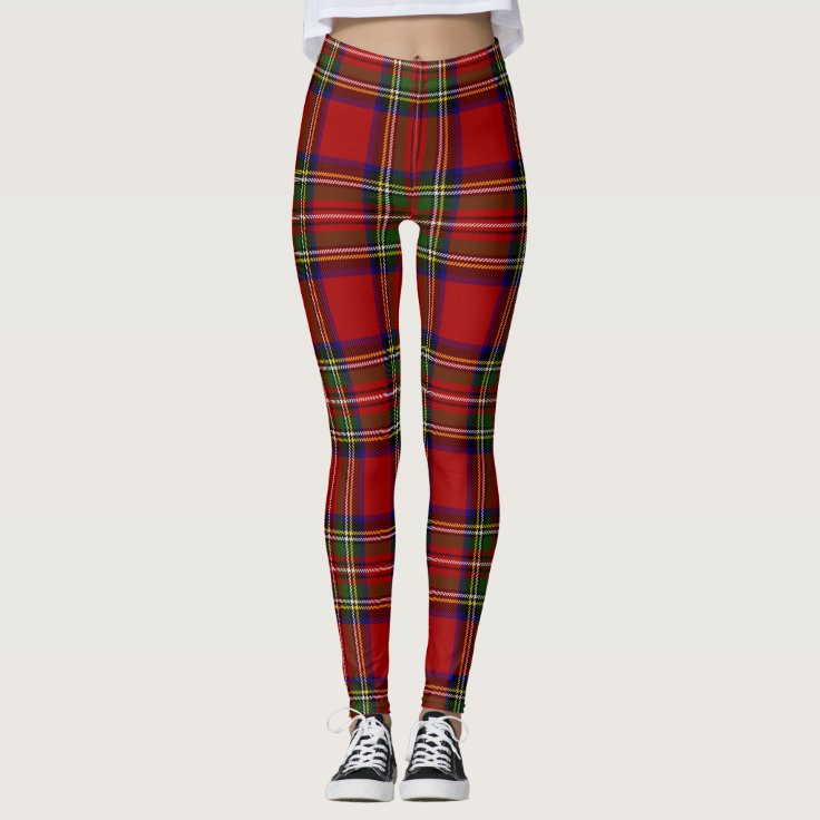 Stewart Black Tartan Leggings - Alba Celtic Style