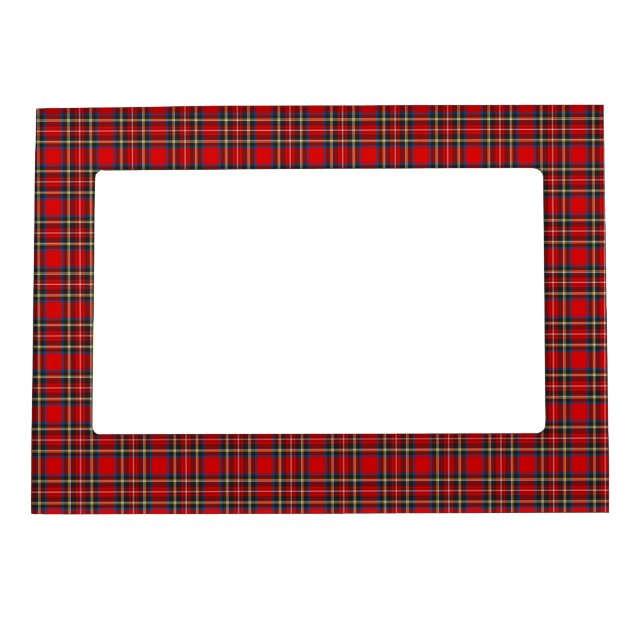 Royal Stewart Tartan Plaid Scottish Pattern Magnetic Frame (Front)