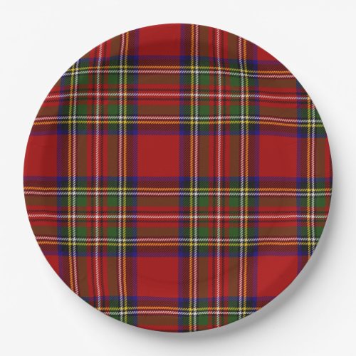 Royal Stewart Tartan Plaid Scottish Pattern Paper Plates