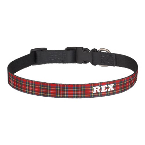 Royal Stewart Tartan Plaid Scottish Pattern Pet Collar