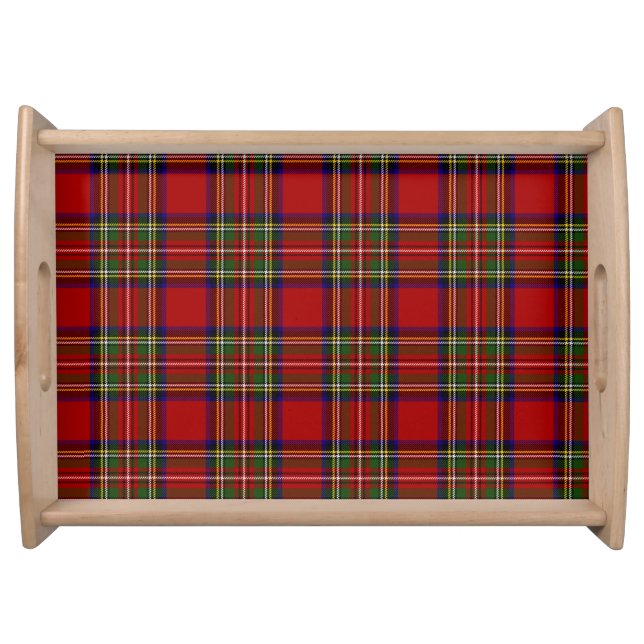Royal Stewart Tartan Plaid Scottish Pattern Serving Tray (Front)