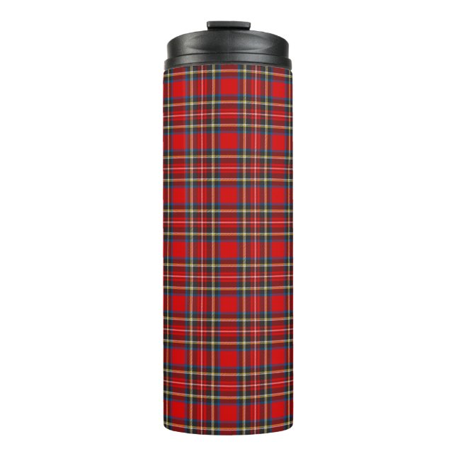 Royal Stewart Tartan Plaid Scottish Pattern Thermal Tumbler (Front)