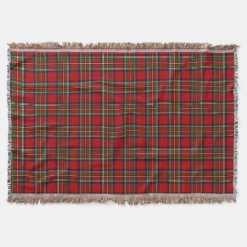 Royal Stewart Tartan Plaid Scottish Pattern Throw Blanket