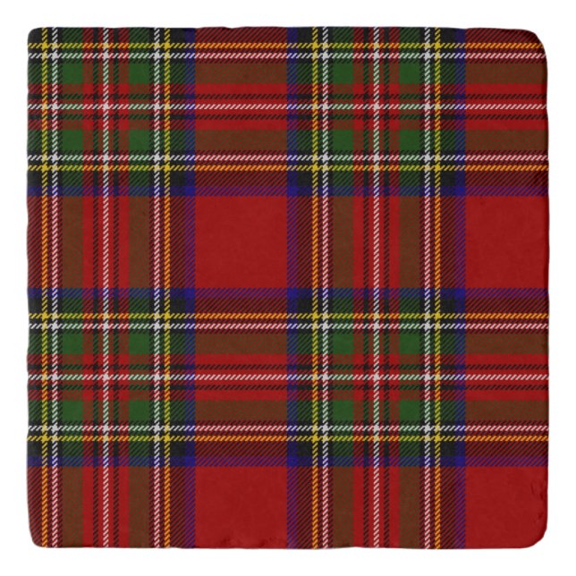 Royal Stewart Tartan Plaid Scottish Pattern Trivet (Front)