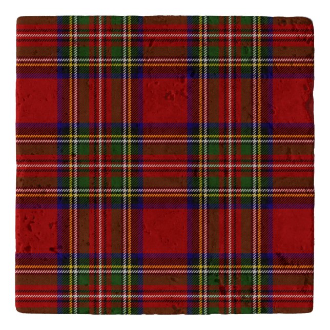 Royal Stewart Tartan Plaid Scottish Pattern Trivet (Front)
