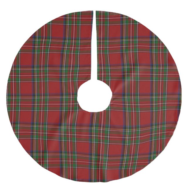 Royal Stewart Tartan Plaid Tree Skirt (Front)