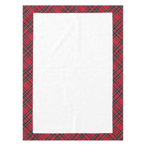 Royal Stewart Tartan Plaid Trim Table Cloth