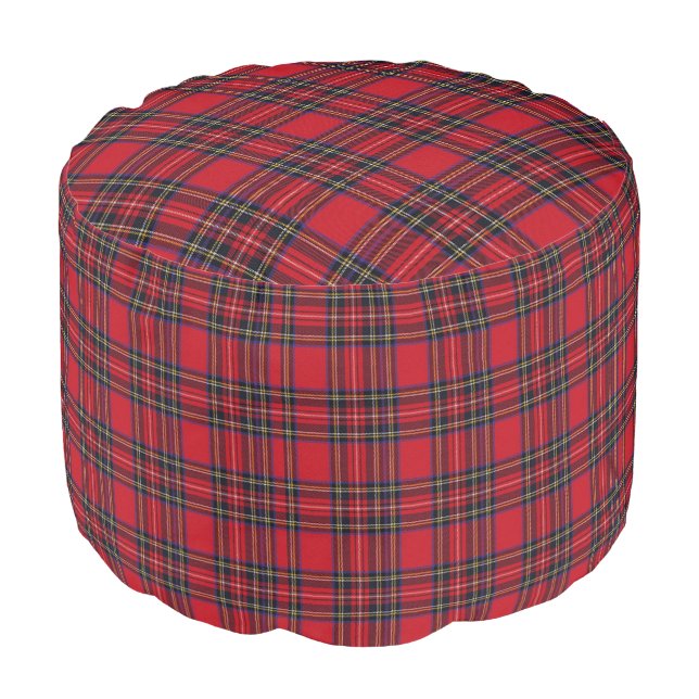 Royal Stewart Tartan Pouf (Angled Front)