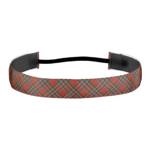 Royal Stewart Tartan Red and Blue Plaid Athletic Headband