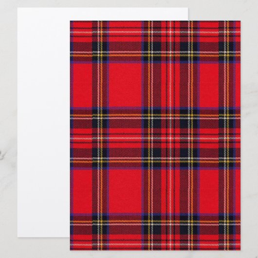 Royal Stewart tartan red black plaid (Front/Back)