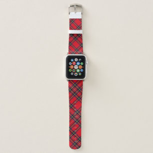 Royal Stewart tartan red black plaid Apple Watch Band