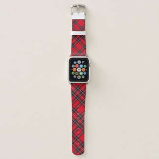 Royal Stewart tartan red black plaid Apple Watch Band