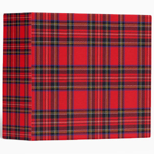 Royal Stewart tartan red black plaid Binder