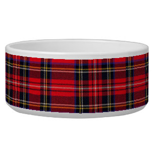 Royal Stewart tartan red black plaid Bowl