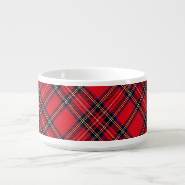 Royal Stewart tartan red black plaid Bowl (Center)