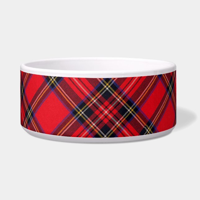 Royal Stewart tartan red black plaid Bowl (Front)
