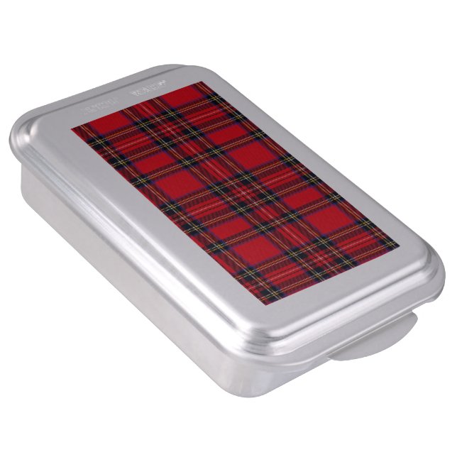 Royal Stewart tartan red black plaid Cake Pan (Side)