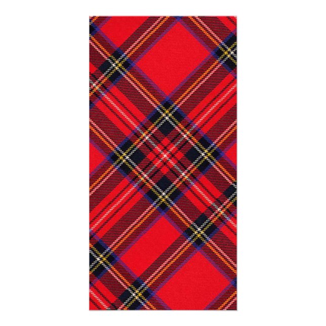 Royal Stewart tartan red black plaid Card (Front)