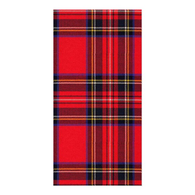 Royal Stewart tartan red black plaid Card (Front)