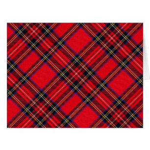 Royal Stewart tartan red black plaid Cards
