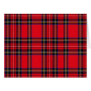 Royal Stewart tartan red black plaid Cards